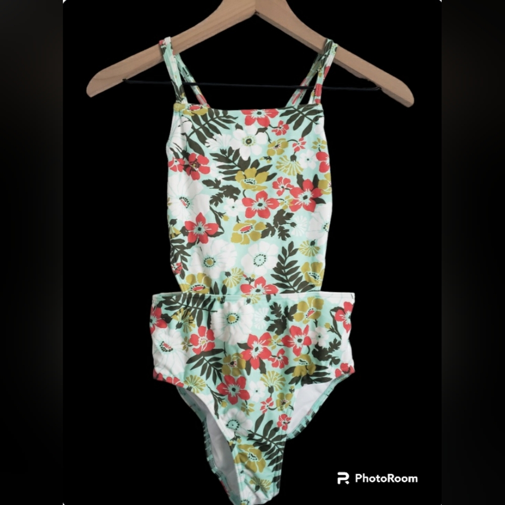 Kanu Surf Girls Beach Sport 1-Piece Swimsuit, Size 14